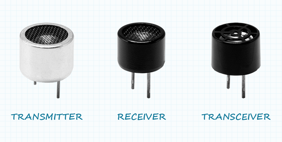 Examples of an ultrasonic transmitter, receiver, and transceiver