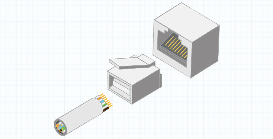 Image showing a modular connector and cable