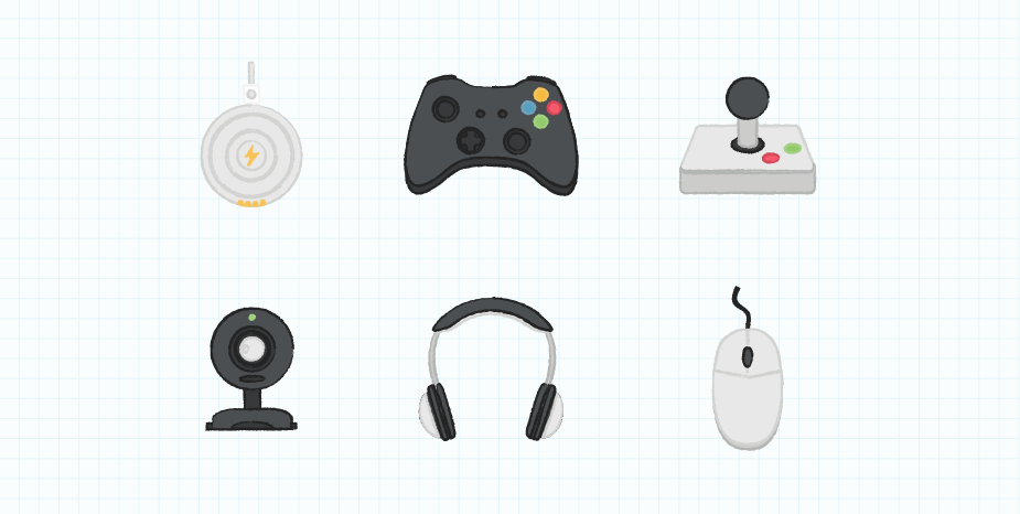 Potential USB applications including wireless chargers, game controllers, webcams, headphones, and computer mice